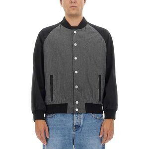 BALMAIN Men's Raglan Sleeve Textured Bomber Jacket Men MULTICOLOUR Outerwear